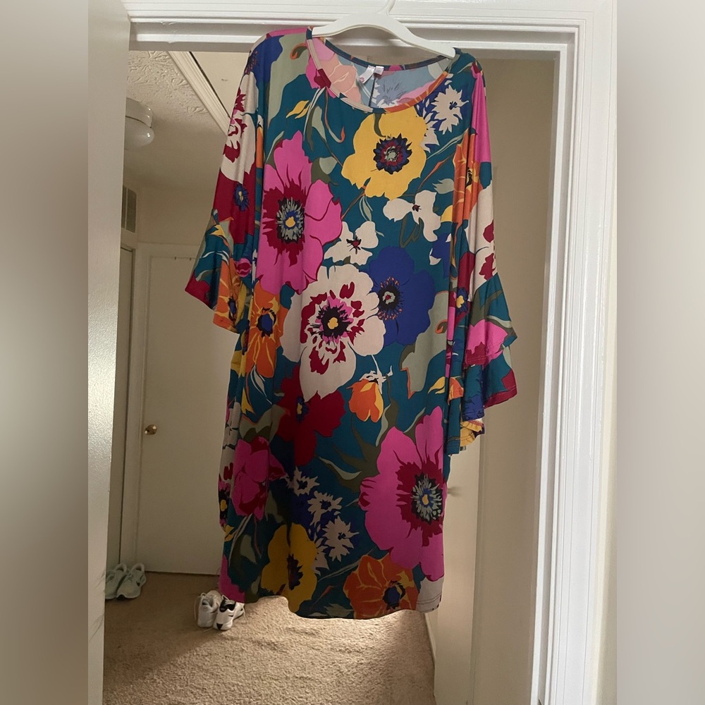 Floral Multicolor Kaftan Dress